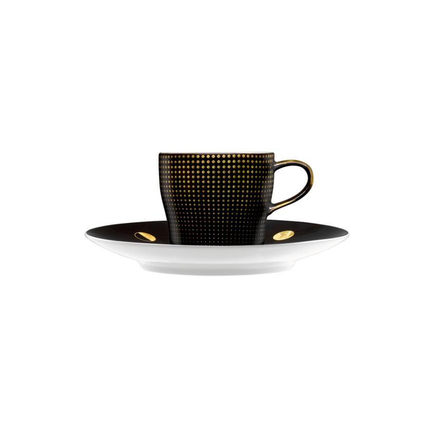 Clair De Lune Espresso Cup & Saucer - Black