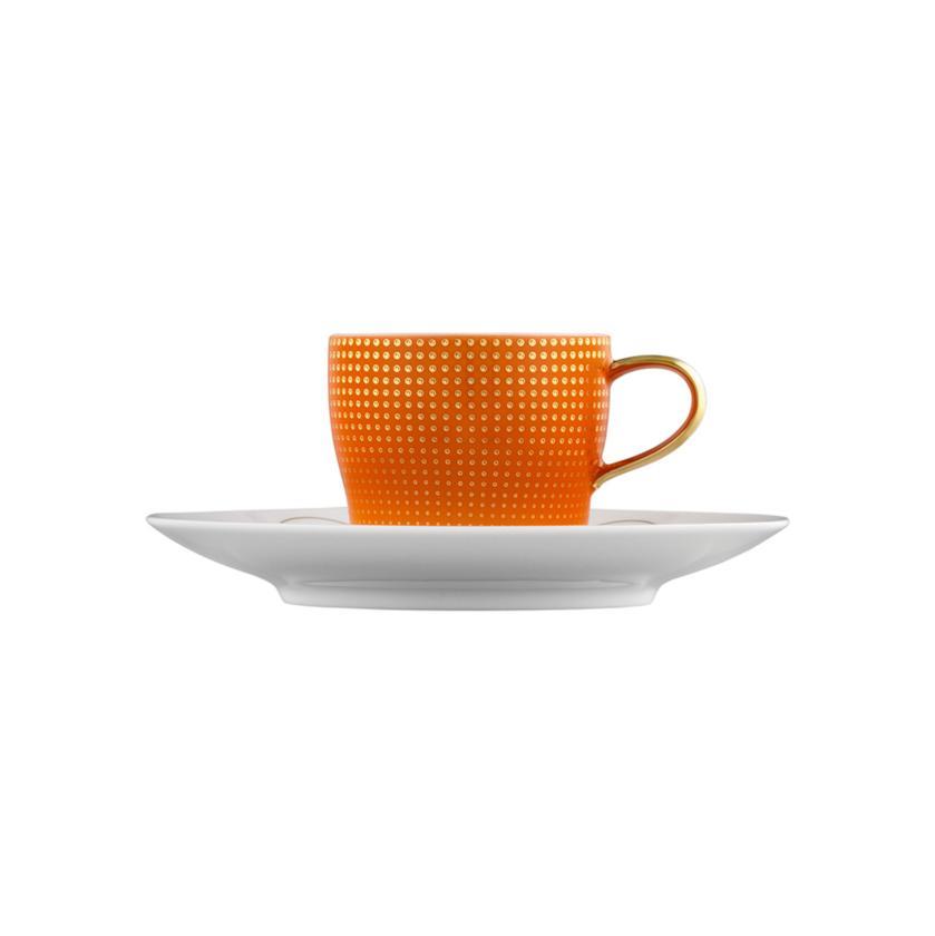 Clair De Lune Espresso Cup & Saucer - Orange