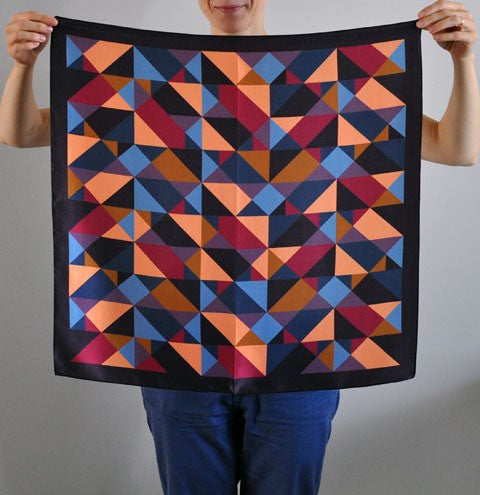 Bordeaux Triangle Silk Scarf