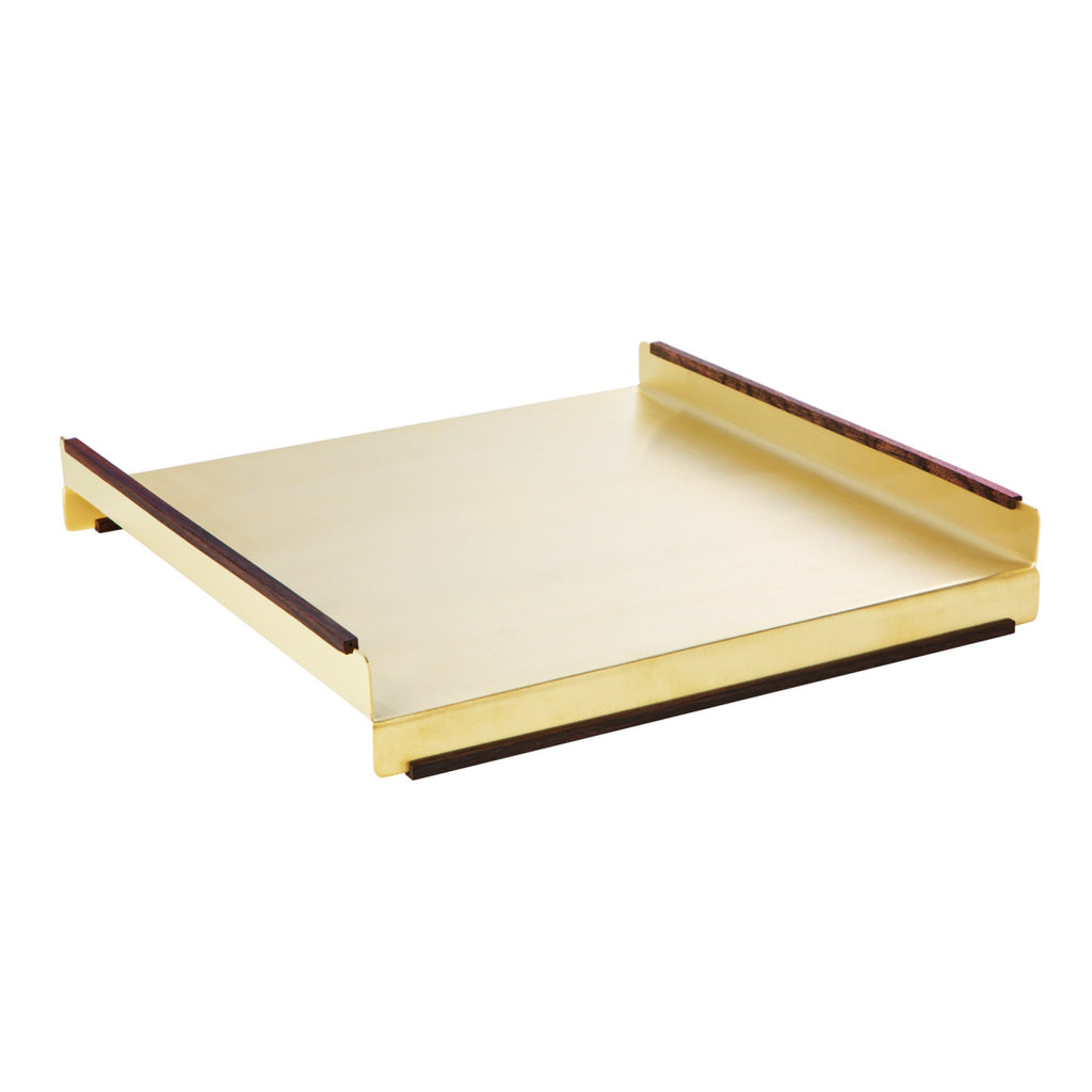 Brass & Mahogany Tray