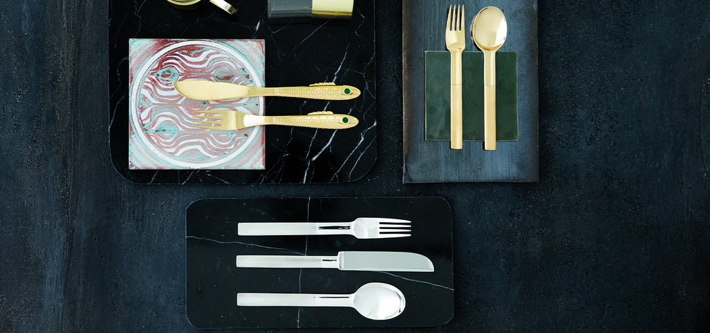 Nobel Gold Fish Flatware