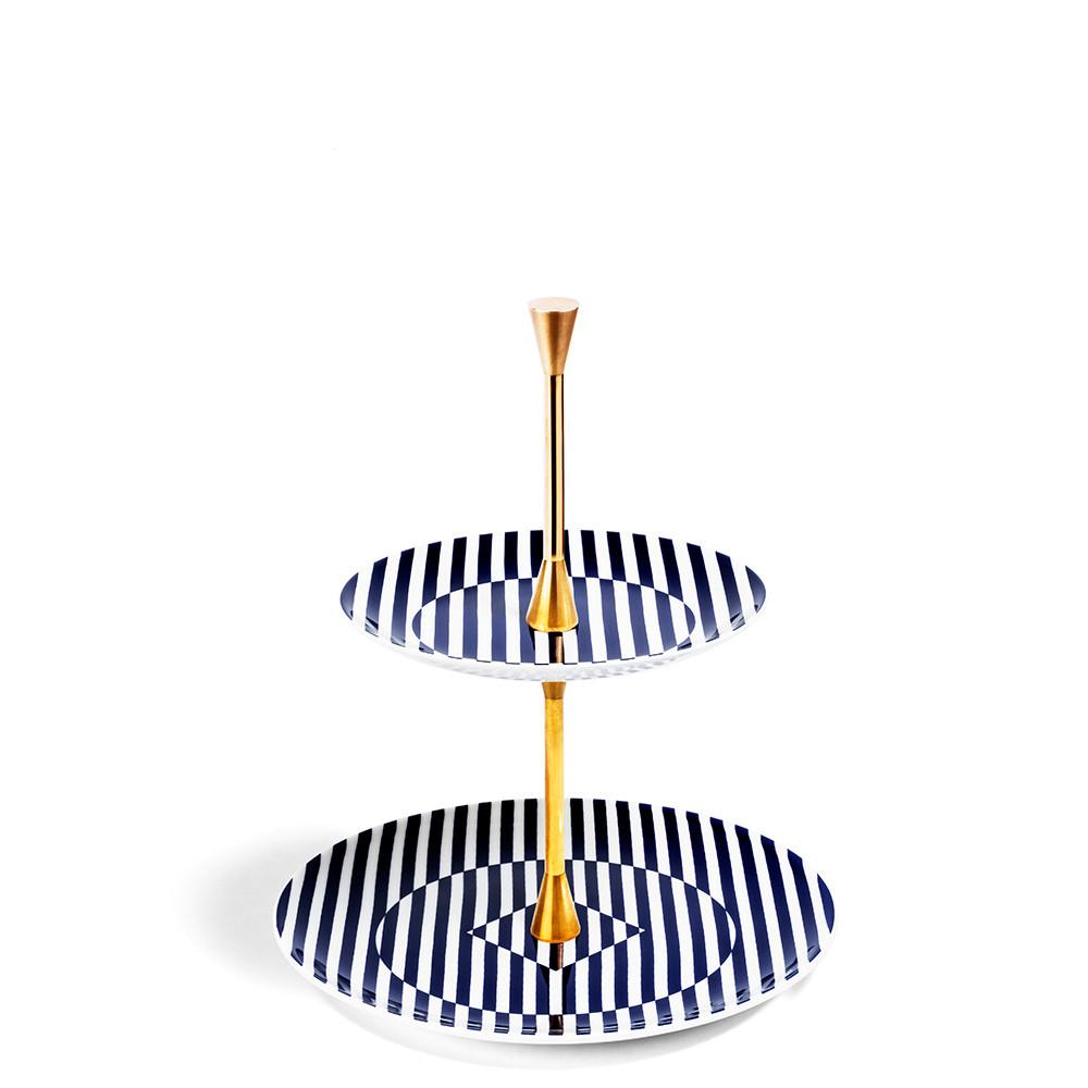 Superstripe 2 Tier Cake Stand