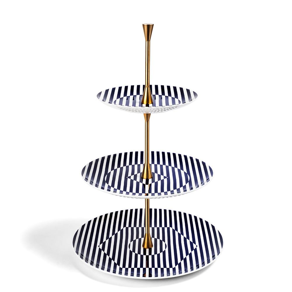 Superstripe 3 Tier Cake Stand