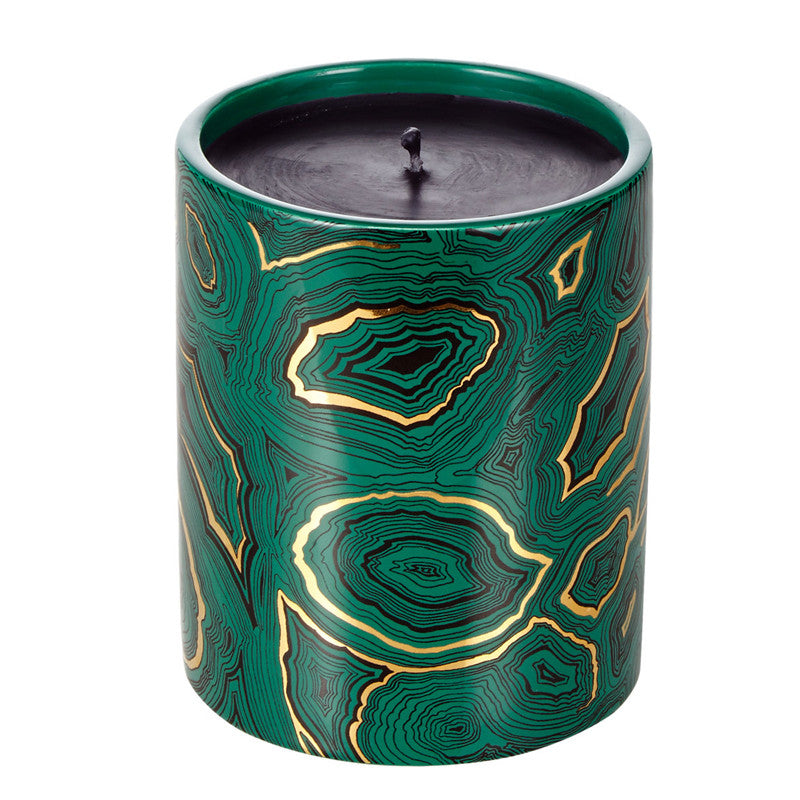 Malachite Lidded Candle