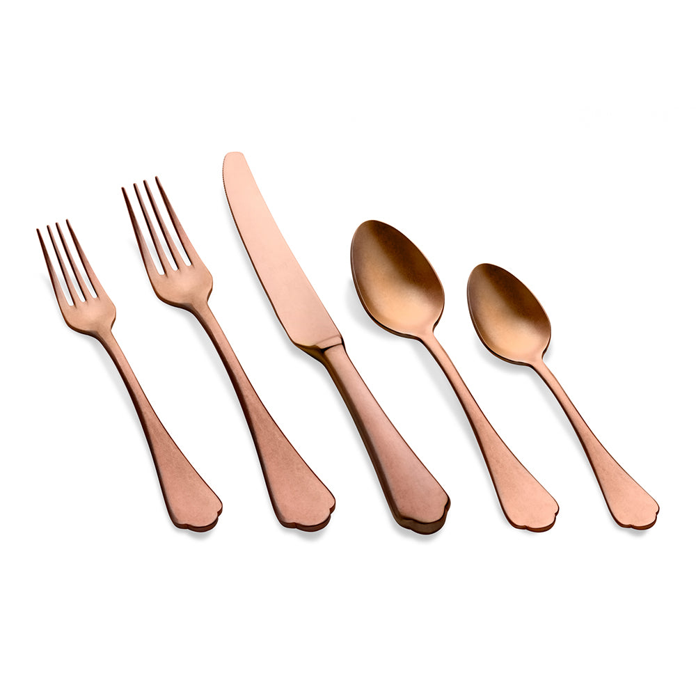 Dolce Vita Flatware - Copper Pewter