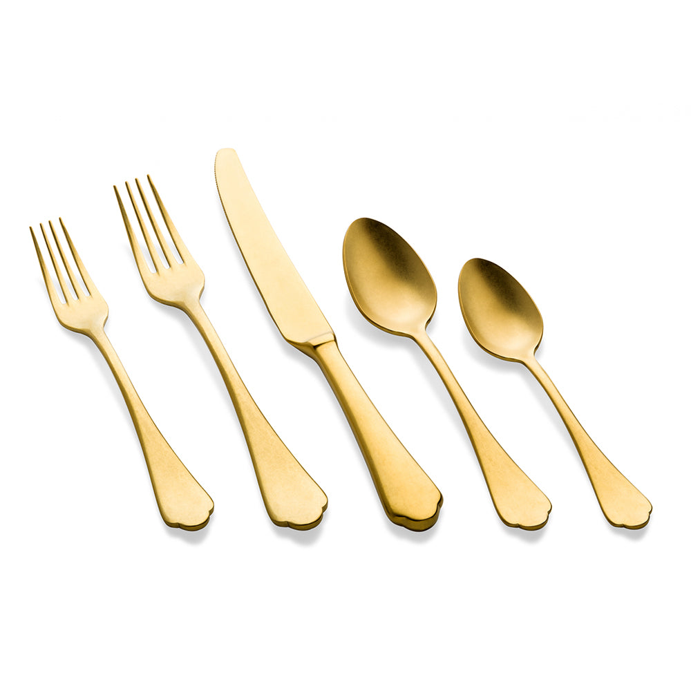 Dolce Vita Flatware - Gold Pewter