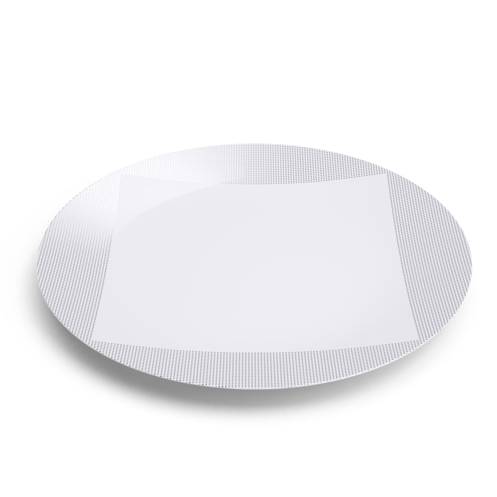 Square Platinum Dinner Plate