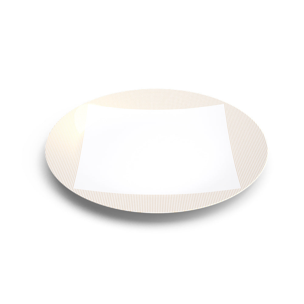 Square Gold Dinner Plate