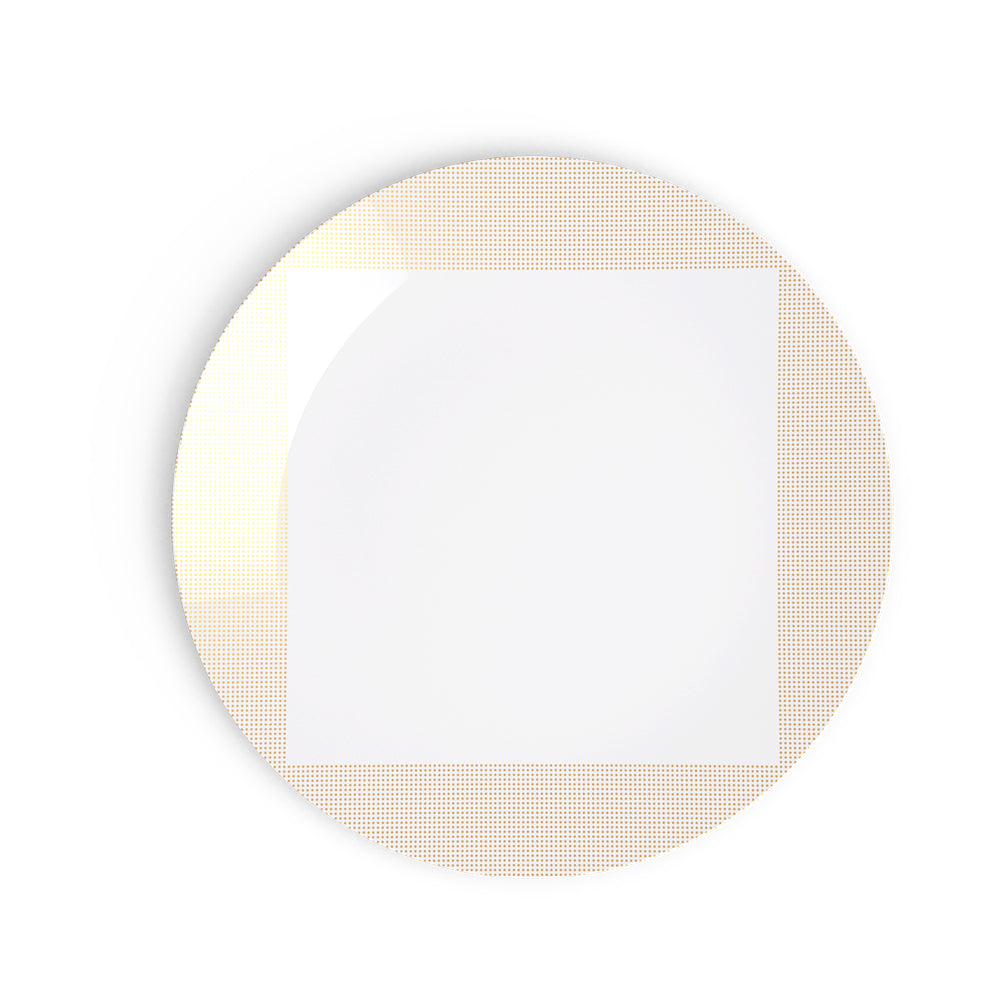 Square Gold Dinner Plate