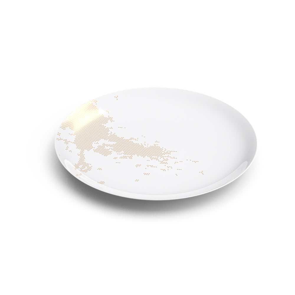 Avant Ici Maintenant Gold Dessert Plate