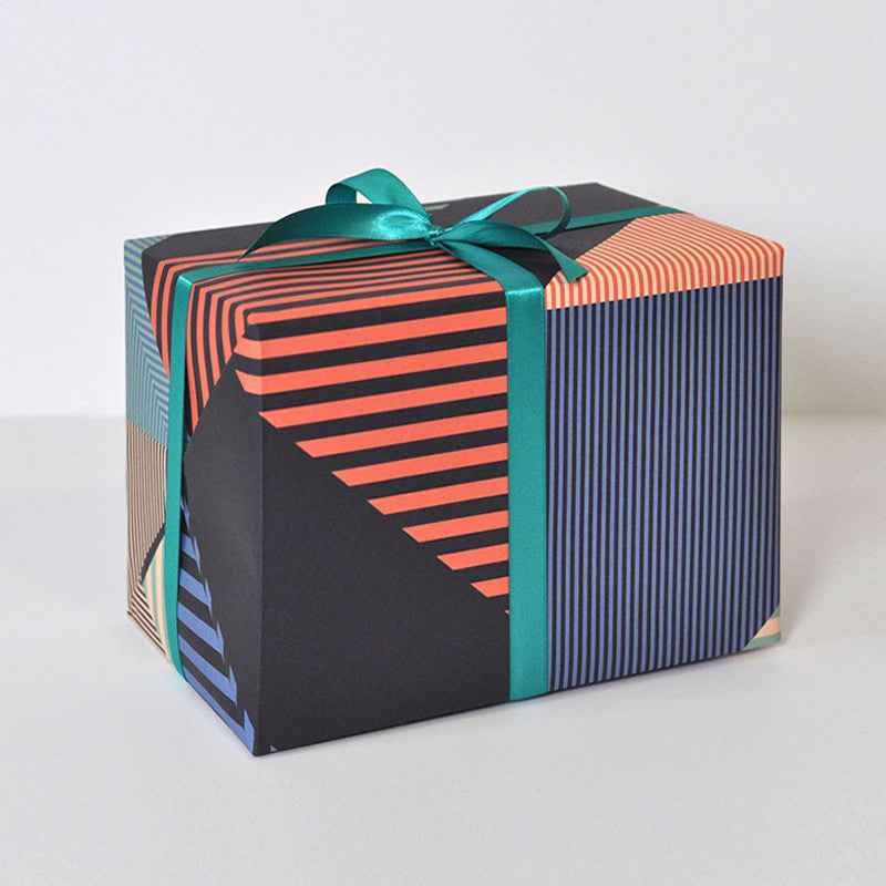 Aligned Blue Gift Wrap
