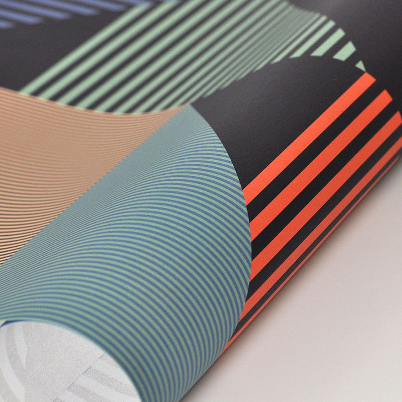 Aligned Blue Gift Wrap