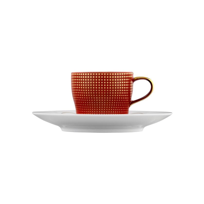 Clair De Lune Espresso Cup & Saucer - Red