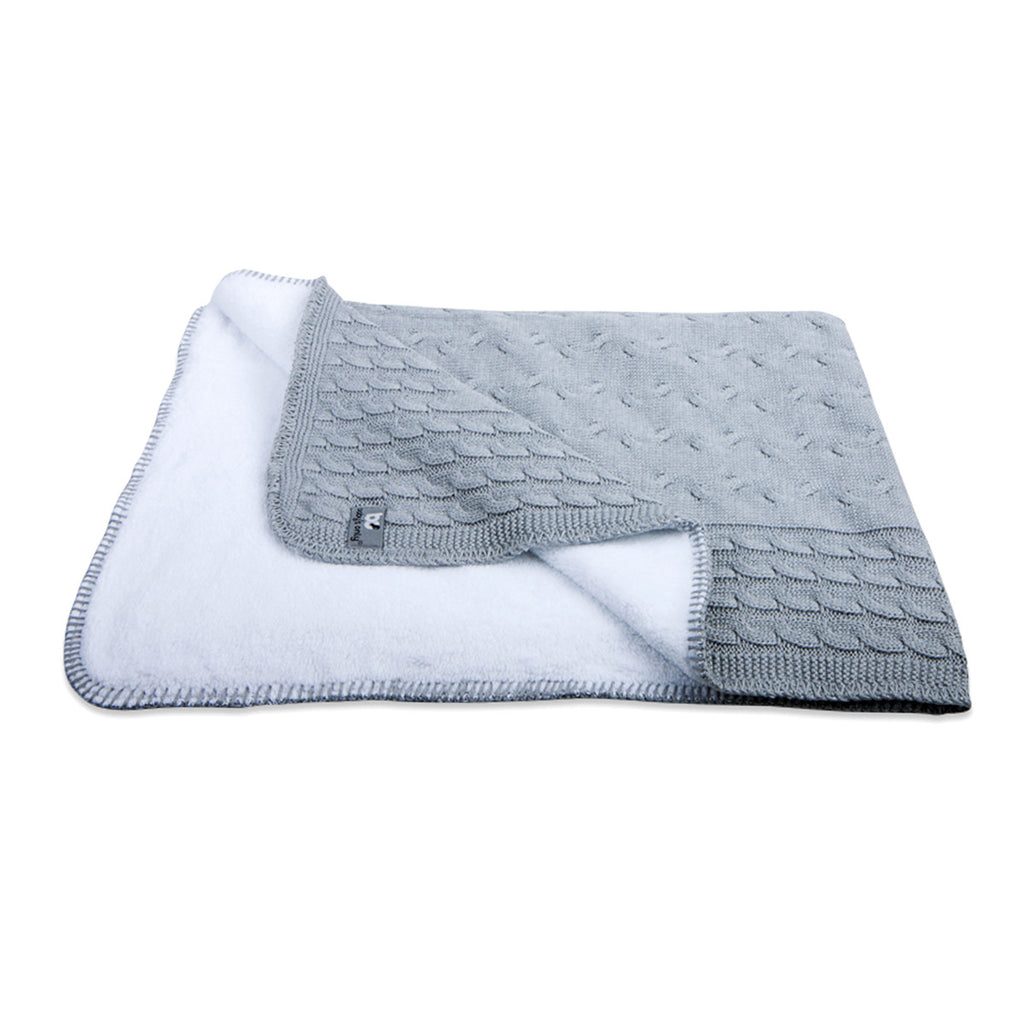Crib Blanket in Light Gray