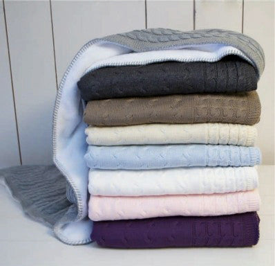 Crib Blanket in Light Gray